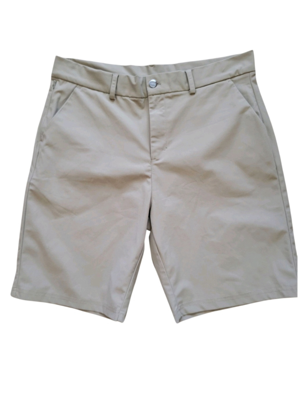 Soothfeel Men's Active Beige Polyester Elastane Blend Shorts 34 Inseam 9"